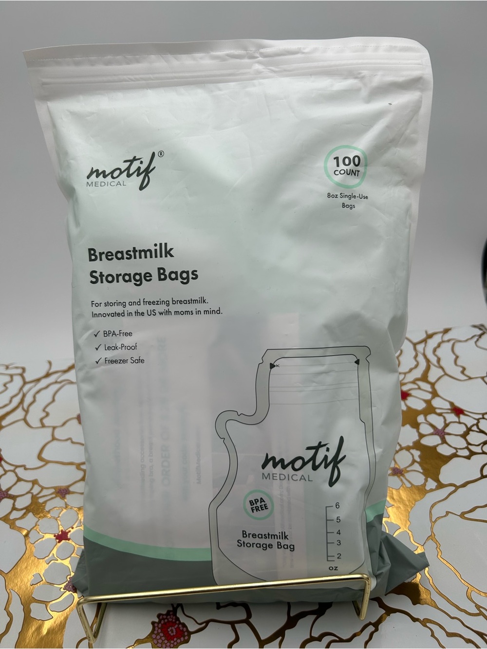 Motif Medical White Breastmilk Storage Bags - 100 Count